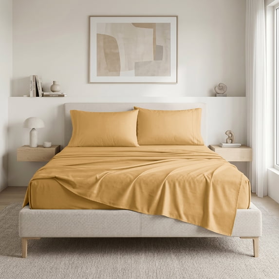 Elegant Comfort Luxury Silky-Soft 1500 Series Premium Collection - Wrinkle-Free 4-Piece Bed Sheet Set