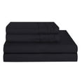thumbnail image 1 of Wrinkle Free 4 Piece Bed Sheet Set Microfiber Deep Pocket up to 16 inch, King, Black, 1 of 4