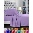 thumbnail image 1 of Wrinkle Free 4 Piece Bed Sheet Set Microfiber Deep Pocket up to 16 inch, Twin/Twin XL, Lilac, 1 of 4