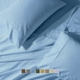 thumbnail image 1 of Wrinkle-Free 650 Thread Count Cotton Blend Solid Sheet Sets - Queen - Blue, 1 of 2