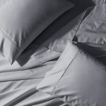 Wrinkle-Free 650 Thread Count Cotton Blend Solid Sheet Sets - Twin-XL - Gray