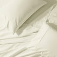 thumbnail image 1 of Wrinkle-Free 650 Thread Count Cotton Blend Solid Sheet Sets - Twin-XL - Ivory, 1 of 2