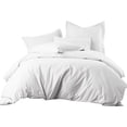 thumbnail image 1 of Wrinkle-Free 650 Thread Count Cotton Duvet Cover Set - Full/Queen - White, 1 of 1