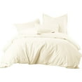 thumbnail image 1 of Wrinkle-Free 650 Thread Count Cotton Duvet Cover Set - Twin/Twin XL - Ivory, 1 of 1