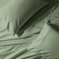 thumbnail image 1 of Wrinkle-Free 650 Thread Count Solid Cotton Blend Sheets Easy Care Sheet Set With Deep Pockets - Full - Sage, 1 of 2