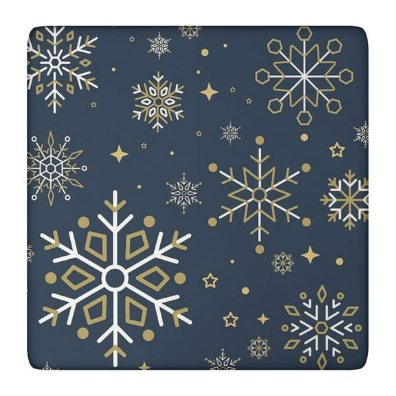 Wrinkle-Free Christmas Tablecloth 36x36 Inch Square Elastic Hem Stretchable Fabric for Party Table Surface Protection and Style