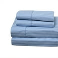 thumbnail image 1 of Wrinkle-Free Cotton Blend Sheets Striped 650 Thread Count - Queen - Blue, 1 of 2