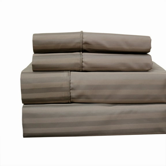 Wrinkle Free Cotton Sheets Striped 650 Thread count Collection Easy Care & Wrinkle Resistant Deep Pockets Durable Sheet