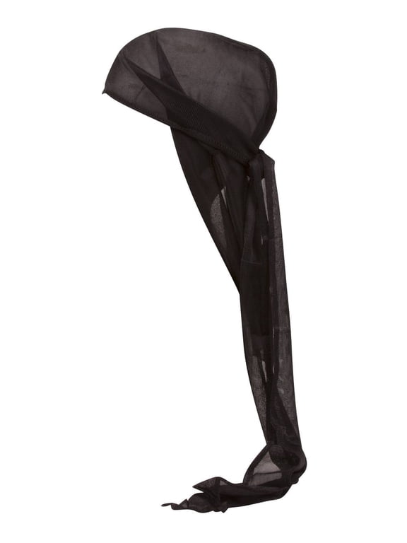 Wrinkle Free Extra Long Du-Rag - Black