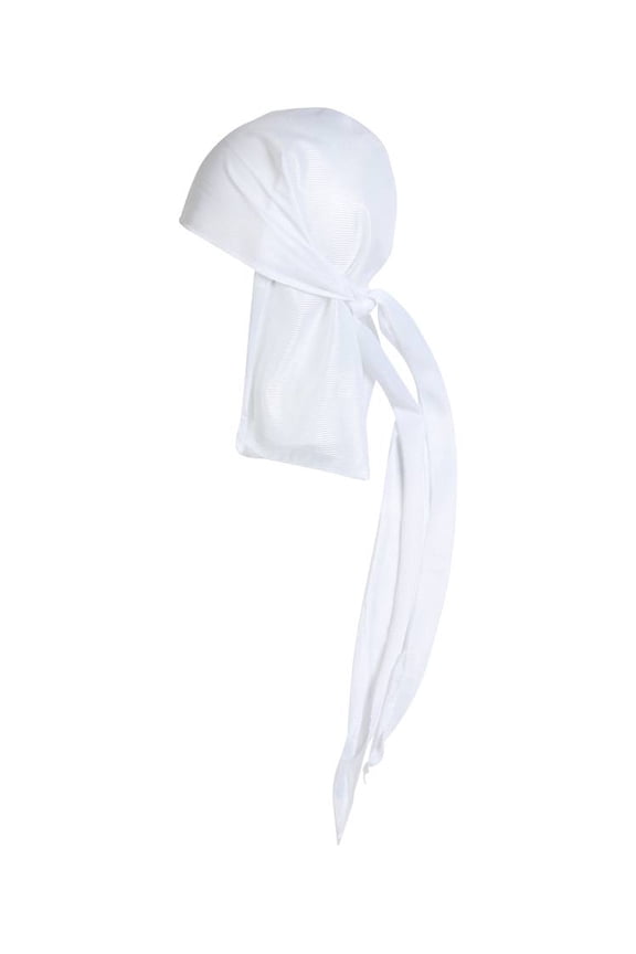 Wrinkle Free Extra Long Du-Rag - White