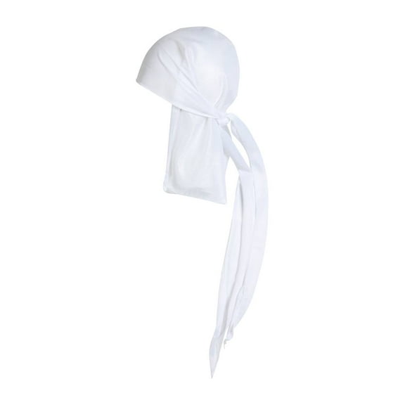 Wrinkle Free Extra Long Du-Rag - White