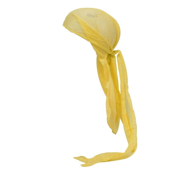 Wrinkle Free Extra Long Du-Rag - Yellow