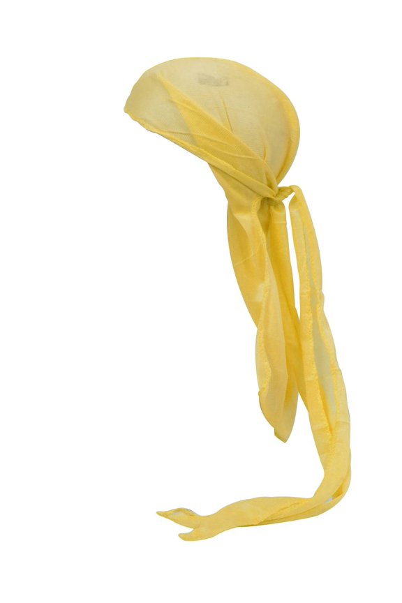 Wrinkle Free Extra Long Du-Rag - Yellow