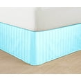 thumbnail image 1 of Wrinkle Free STRIPE Bed Skirt Pleated Tailored 14" California King,Light Blue, 1 of 1