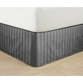 thumbnail image 1 of Wrinkle Free - STRIPE Bed Skirt - Pleated Tailored 14" Drop - All Sizes and Colors , California King , Gray, 1 of 1