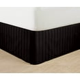 thumbnail image 1 of Wrinkle Free STRIPE Bed Skirt Pleated Tailored 14" Full,Black, 1 of 1