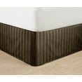 thumbnail image 1 of Wrinkle Free STRIPE Bed Skirt Pleated Tailored 14" Queen,Chocolate Brown, 1 of 1