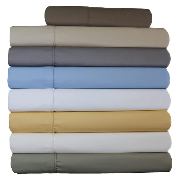 Wrinkle Free Sheets, 650 Thread Count, Cotton Blend Sheet Set, Extra Deep Pocket, Queen, Taupe Queen (Extra DeepPocket)