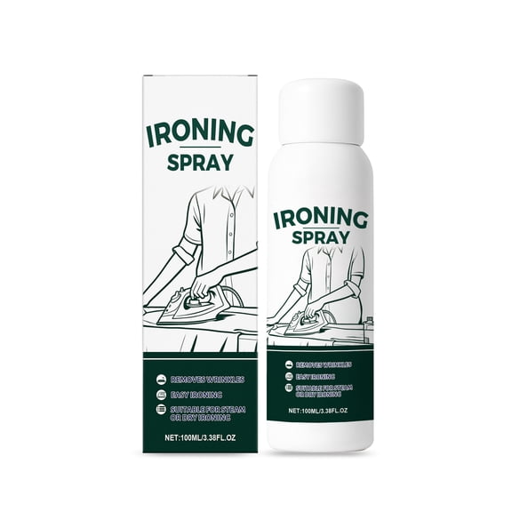 Wrinkle Release Spray , Fast-Acting Fabric Wrinkles Releaser, Anti-Wrinkle, Static, & Odor Eliminator for Clothes, Curtains & Linens, Iron Alternative, Portable Spray