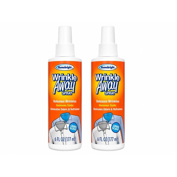Wrinkle Release Spray Linen Scent 6 fl oz, Fabric Refresher & Static Remover, 2 Pack