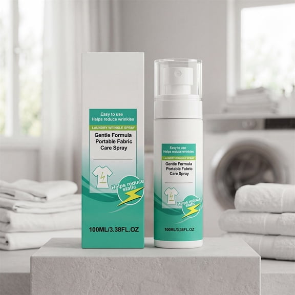 Wrinkle Releaser Spray,Instant Wrinkle Release Anti Static Odor Eliminator Fabric Refresher Ironing Aid, Gentle Travel Size Clothes Spray Fresh Crisp Linen Scent