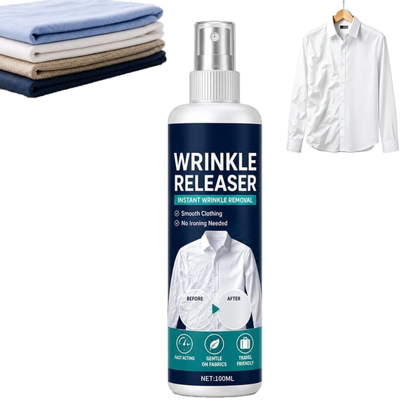 Wrinkle Releaser Spray, Instant Wrinkle Releaser Spray, No Iron, Travel-Ready, Static-Free &fresh, Fabric Refresher and Deodorizing Mist
