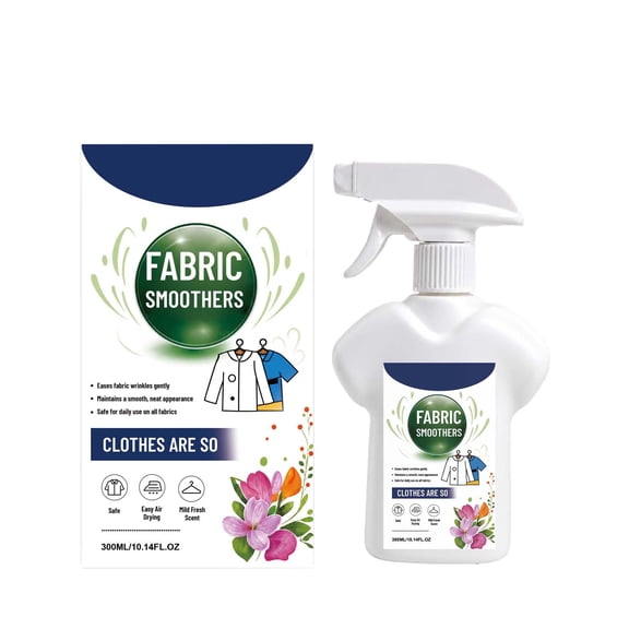 Wrinkle Releaser Spray, Static Remover, Fabric Refresher & Ironing Aid for Various Daily Clothing White