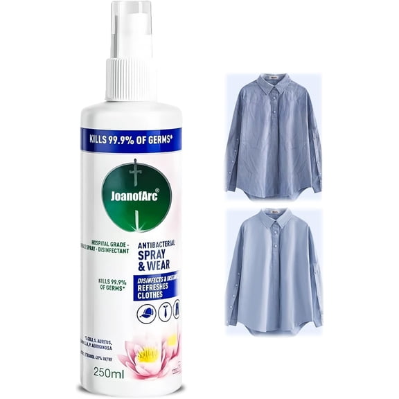 Wrinkle Releaser Spray, Wrinkle Free Fabric Refresher Spray, Stain Remover Kit, Smooths Wrinkles on Clothes Without Ironing, Instant Odor Eliminator, Fabric Refresher (250ml)