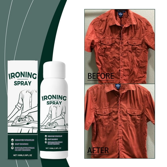 Wrinkle Removing Spray for Clothes 100ml Quick Iron-Free Fabric Smoother for Shirts, Dresses, Suits, Travel and Home