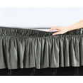 thumbnail image 1 of Wrinkle Resistant Elastic Bed Wrap Ruffled Bed Skirt 16inch Drop TwinFull Gray, 1 of 1