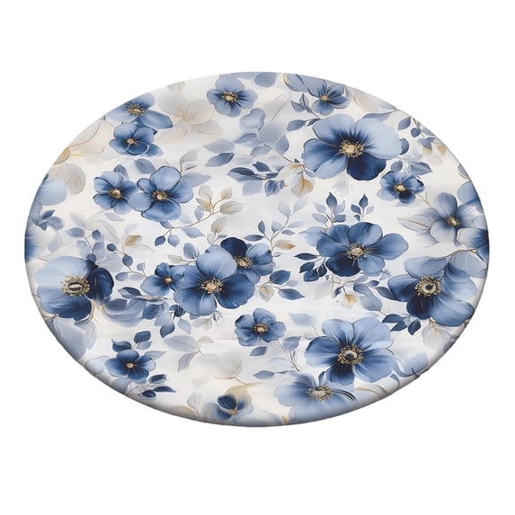Resistant Polyester Round Tablecloth, Spill Proof Washable Circular Table Cover for Kitchen Dining Wedding Party Indoor Outdoor Home Decor Table Protector (B)