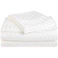 thumbnail image 1 of Wrinkle-Resistant Striped Microfiber Sheet Set White / Twin XL, 1 of 1