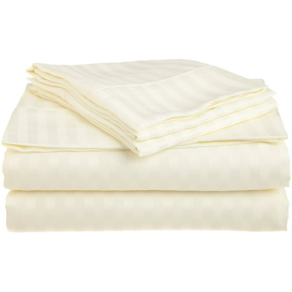 Wrinkle-Resistant Striped Microfiber Sheet Set
