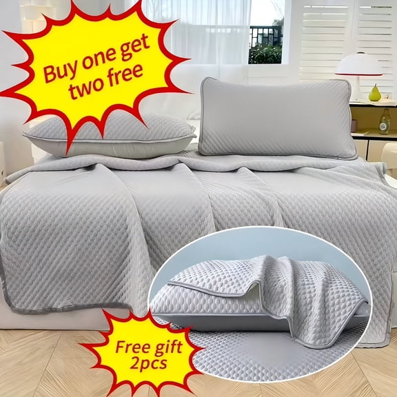 Wrinkle Resistant Super Soft Bed Sheets Set, Queen 3-Piece Blue,Bring 2 High-Quality Pillowcases