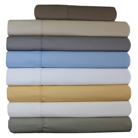 Wrinkle Sheets, 650 Thread Count, Deep Pocket, Cotton Blend Sheet Set, Adjustable King w/ 2 XL Fitted, Split King, Grey