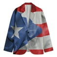 thumbnail image 1 of Wrinkled Puerto Rican Flag Print Men'S Blazer, Puerto Rico Fun Novelty Blazer, 1 of 4