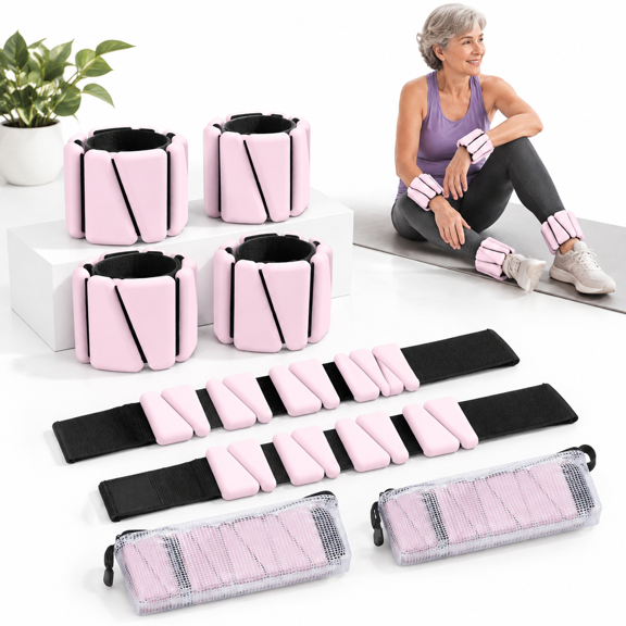 Wrist And Ankle Weights For Women Men Set Of 4(1 Lb Each)