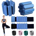 thumbnail image 1 of Wrist & Ankle Weights for Women Men Adjustable Arm & Leg Weights Wearable Weighted Bracelet for Yoga Running Cardio Gym Workouts (1pc 450g blue), 1 of 7