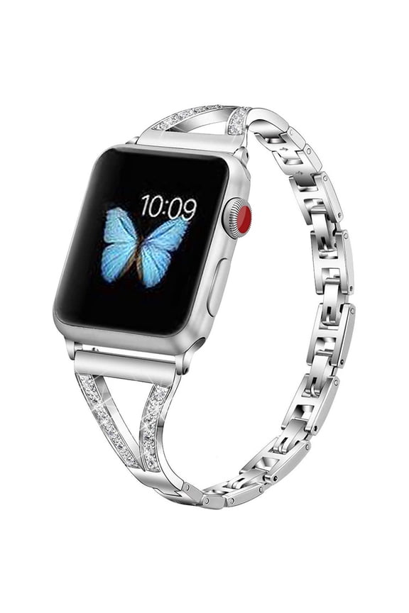 Wrist Band Compatible with Apple Watch Series 1 2 3 Women Stainless Metal Bracelet Band 38mm 40mm Iwatch Series 6/5/4/3/2/1 SE