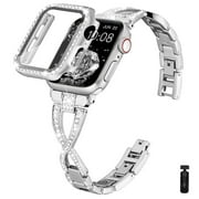 Wrist Band Compatible with Apple Watch Series 1 2 3 Women Stainless Metal Bracelet Band for iWatch 38mm
