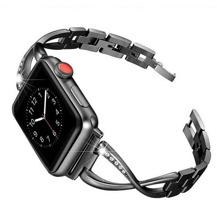 Wrist Band Compatible with Apple Watch Series 10/9/8/7/6/5/4/SE Women Stainless Metal Bracelet Band for iWatch 38/40mm