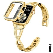 Wrist Band Compatible with Apple Watch Series 4 5 6 SE Women Stainless Metal Bracelet Band for iWatch 40mm