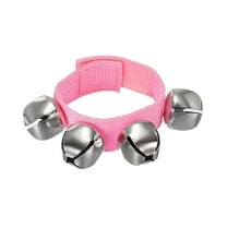 Wrist Bells,Pink Jingle Bells Instrument, Adjustable Ankle Percussion Musical for Party Favors, Christmas Decor,Christmas Gifts, Dance, Band Performance