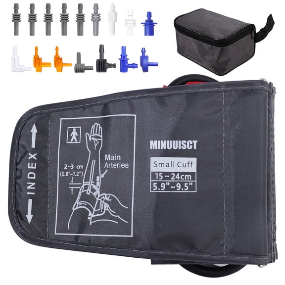 Wrist Blood Pressure Cuff with 16 Connectors and Storage Bag, Universal Compatible Design, Premium Durable Material for Home Clinical Daily Use(5.9-9.5in)