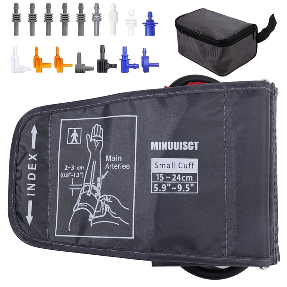 Wrist Blood Pressure Cuff with 16 Connectors and Storage Bag, Universal Compatible Design, Premium Durable Material for Home Clinical Daily Use(5.9-9.5in)