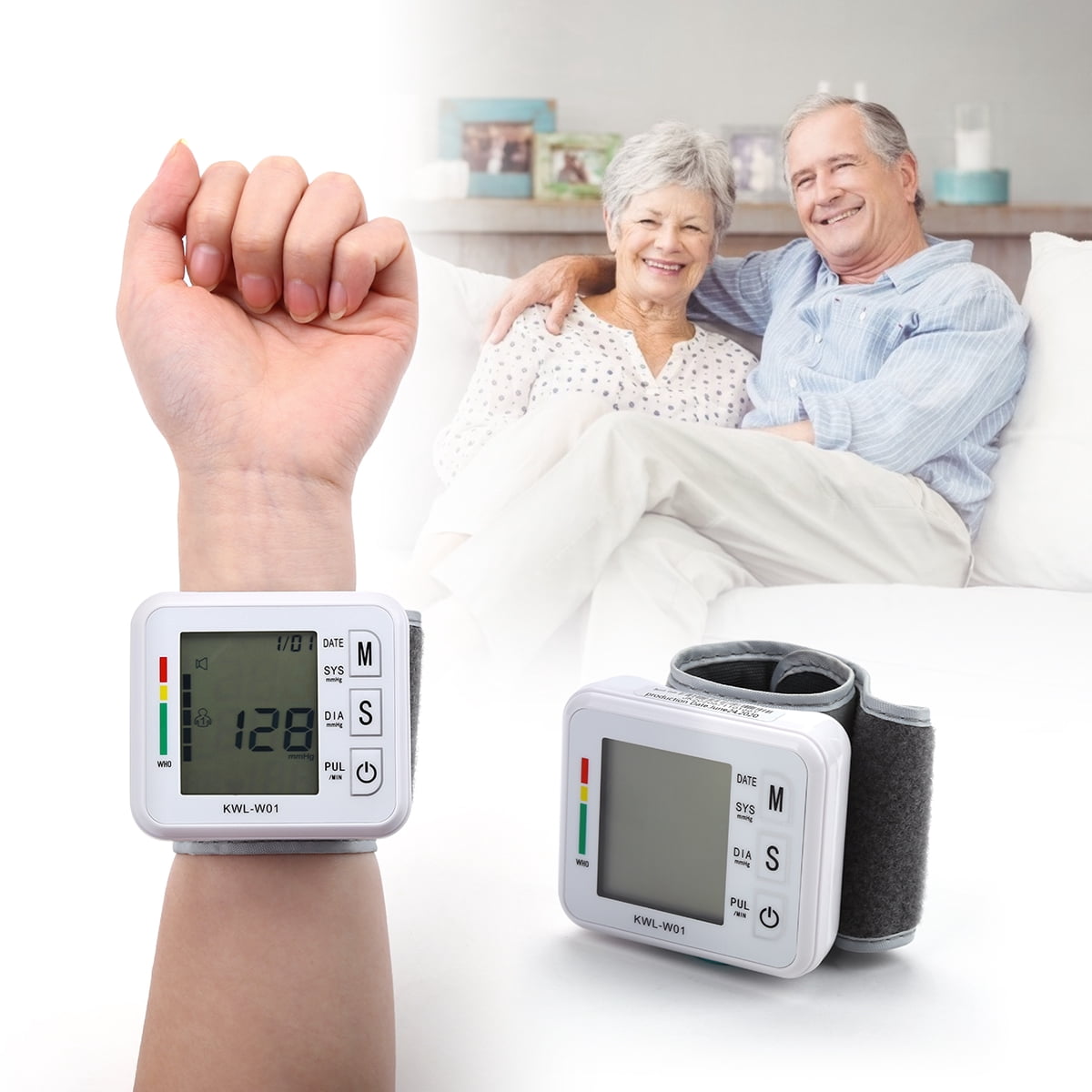 Wrist Blood Pressure Monitor, Automatic & Digita LCD Display Adjustable