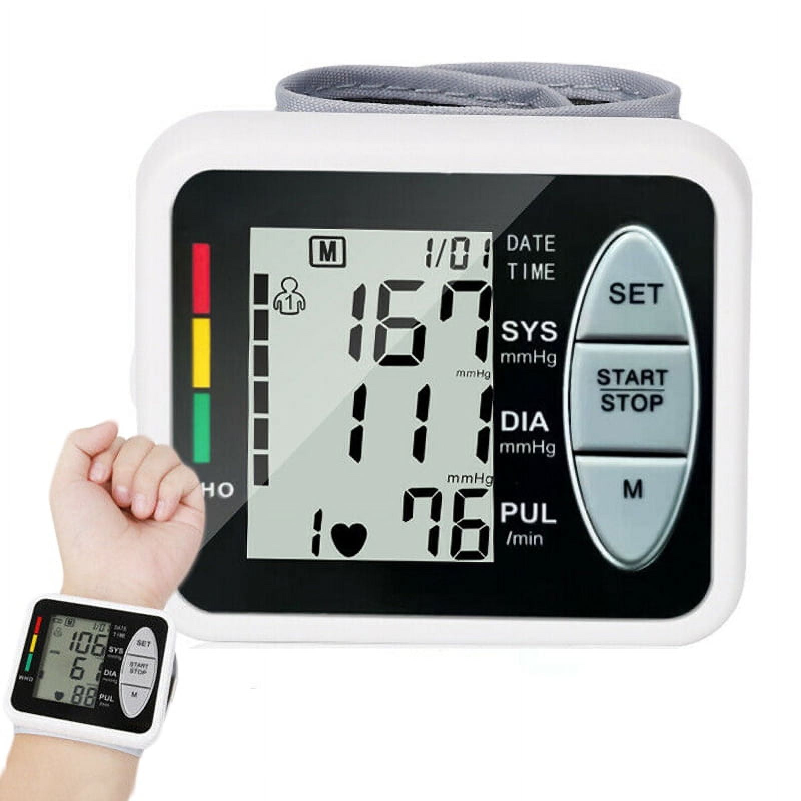 Greetmed Wrist Blood Pressure Monitor, Talking Digital Automatic Blood  Pressure Machine, Rechargeable Blood Pressure Cuff for Home Use, Adjustable Bp  Cuff, Large 3 Color Backlit LCD Display - Yahoo Shopping