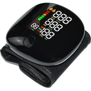Wrist Blood Pressure Monitor LED Display, Touch Screen Wrist Blood Pressure Cuff 99x2 Reading Memory Wrist Bp Monitor with Carrying CaseBlack