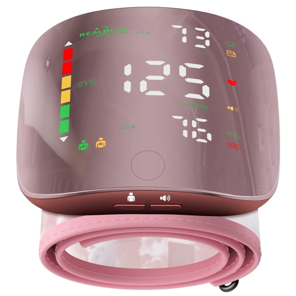 Wrist Blood Pressure Monitors for Home Use with Curved Screen, Rechargeable Bp Machine, One-Button Switch Voice and User, Easy to Use, 5.31-9.25inch Bp Cuff, with Storage Case Bp Monitor