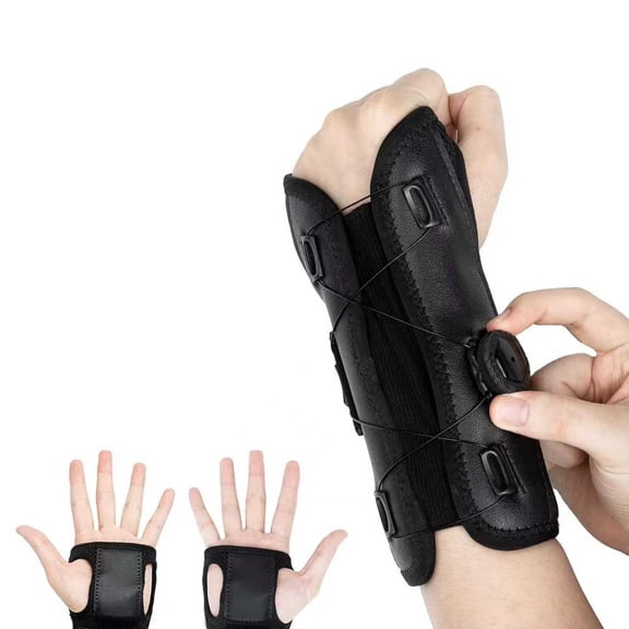 Wrist Brace For Carpal Tunnel, Adjustable Night Wrist Sleep Support Brace With Splints Both Hands, Hand Brace For Arthritis Tendonitis Sprains, Relief For Carpal Tunnel Syndrome Pain（Black）